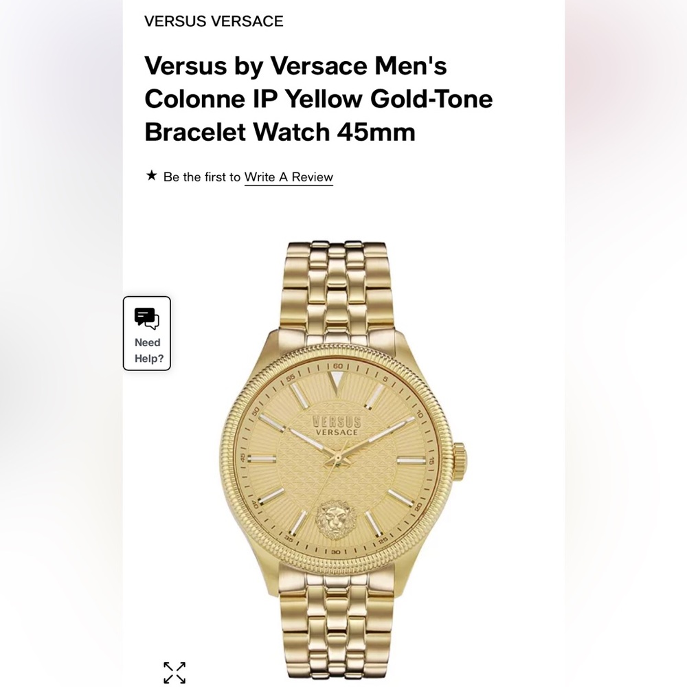 Versace Versus Colonne men’s watch in gold 50mm